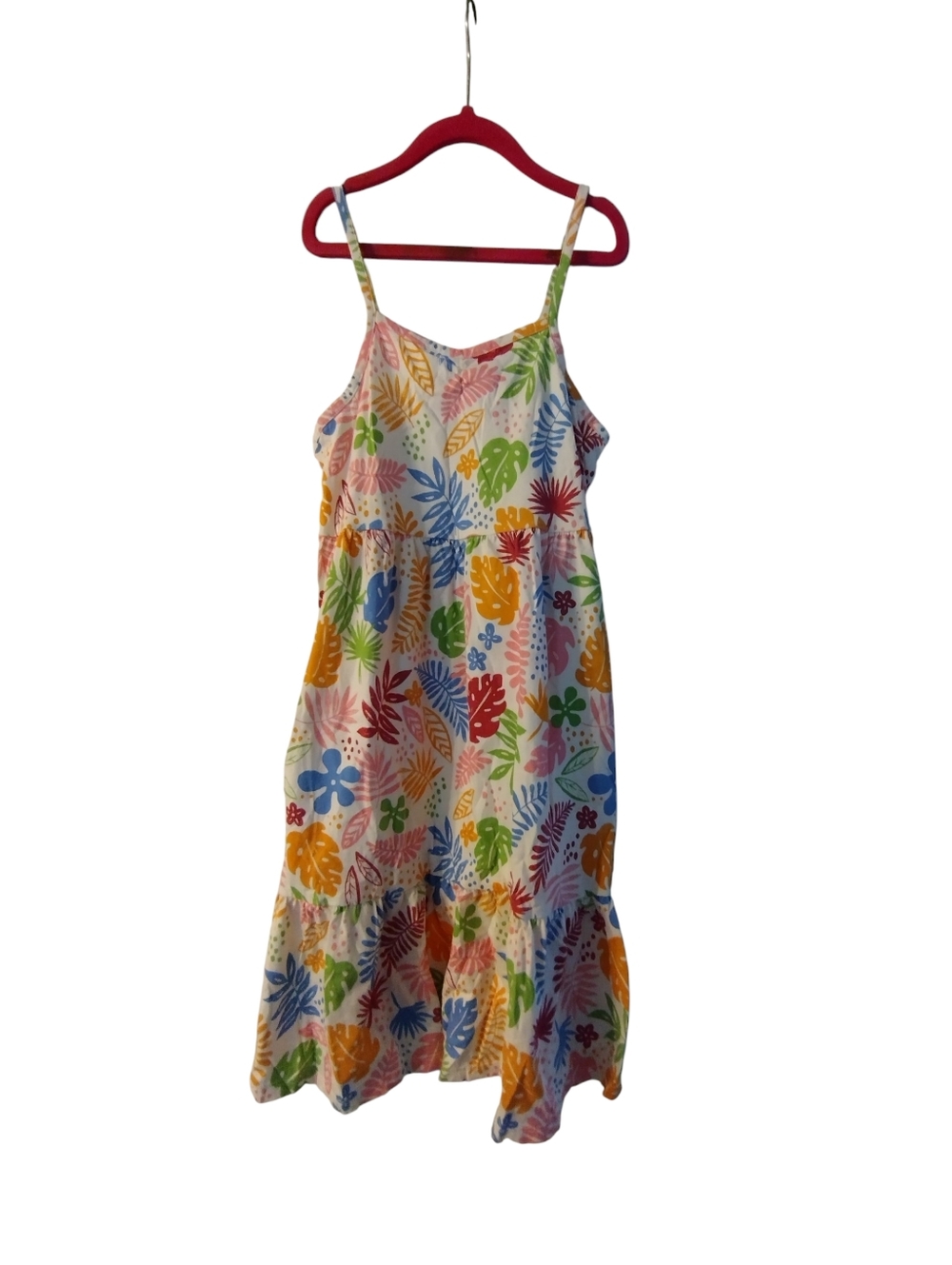 EUC Old Navy Floral Tropical Spaghetti Strap Summer Dress SZ10-12